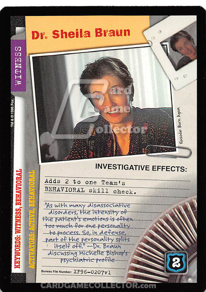 X-Files CCG: Dr. Sheila Braun