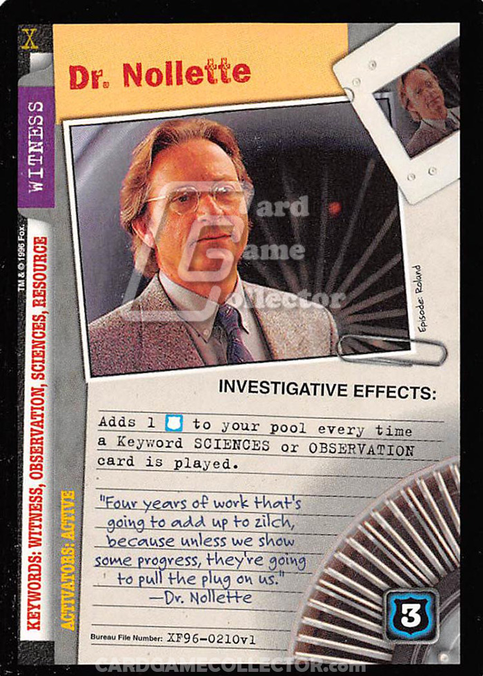 X-Files CCG: Dr. Nollette