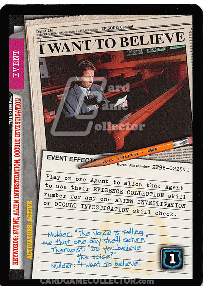 X-Files CCG: I Want To Believe