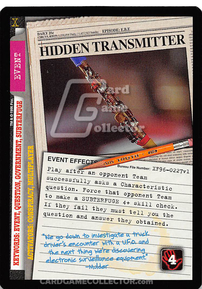 X-Files CCG: Hidden Transmitter