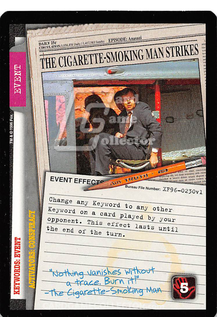 X-Files CCG: The Cigarette-Smoking Man Strikes