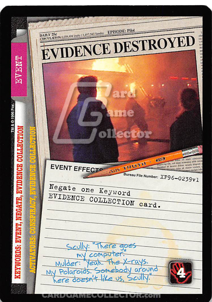 X-Files CCG: Evidence Destroyed