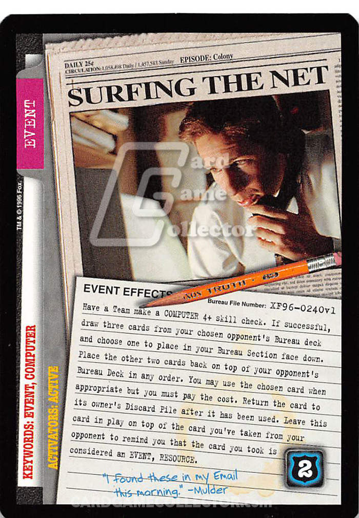 X-Files CCG: Surfing The Net