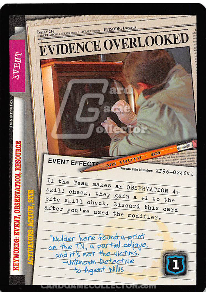 X-Files CCG: Evidence Overlooked