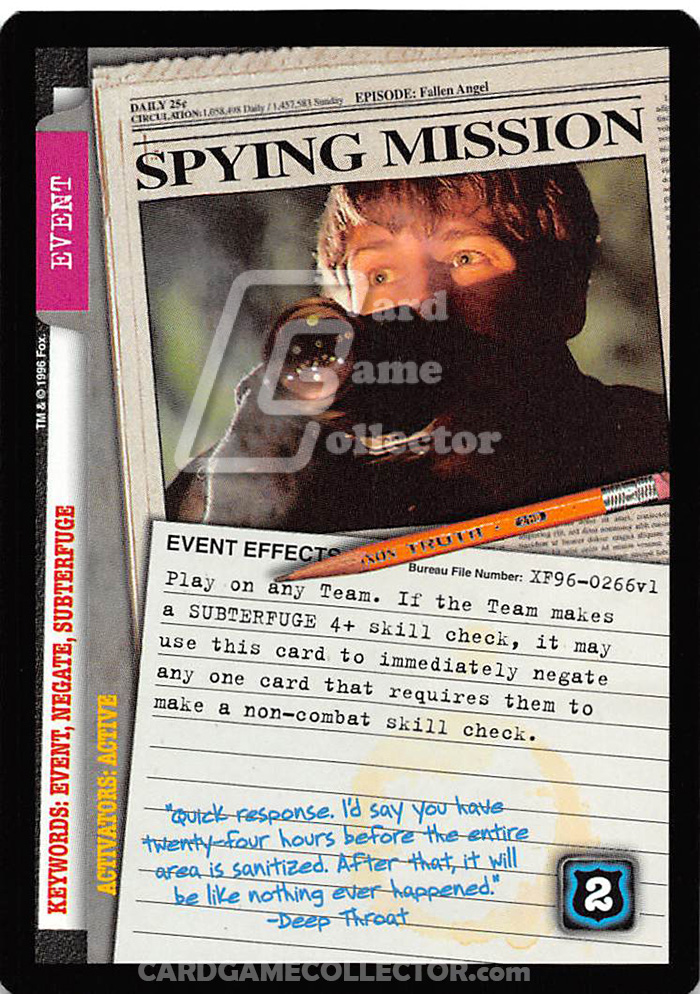 X-Files CCG: Spying Mission