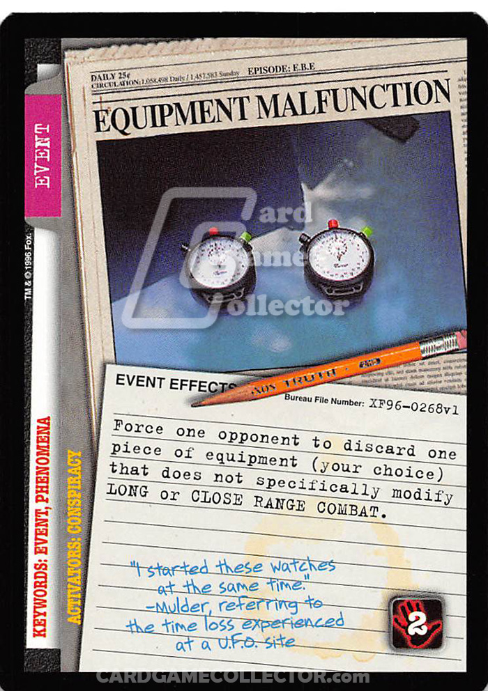 X-Files CCG: Equipment Malfunction