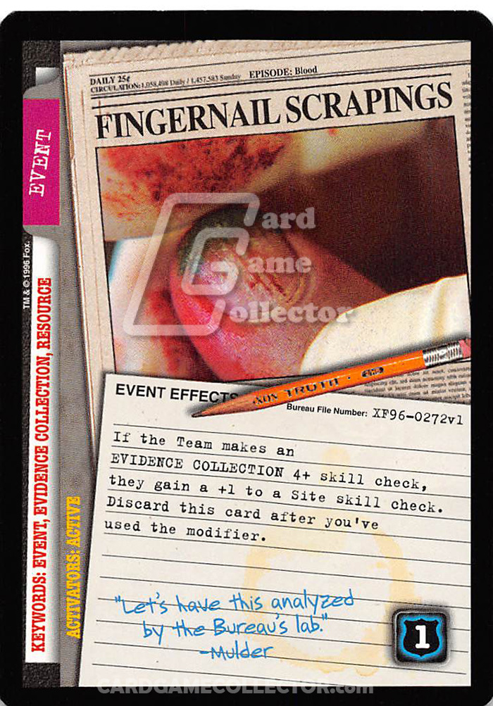 X-Files CCG: Fingernail Scrapings