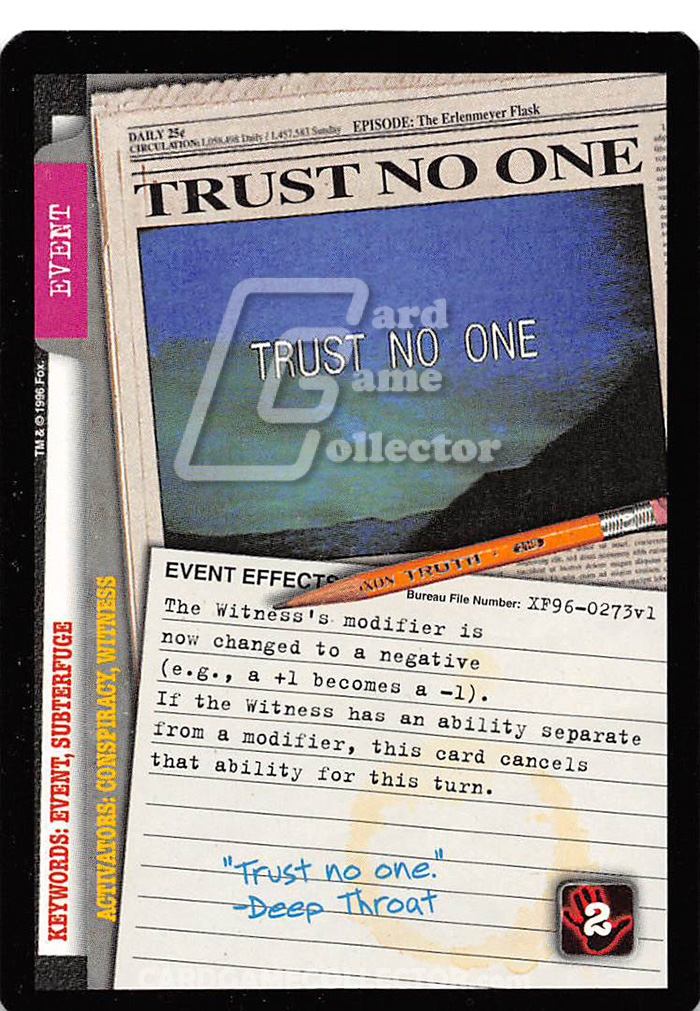 X-Files CCG: Trust No One
