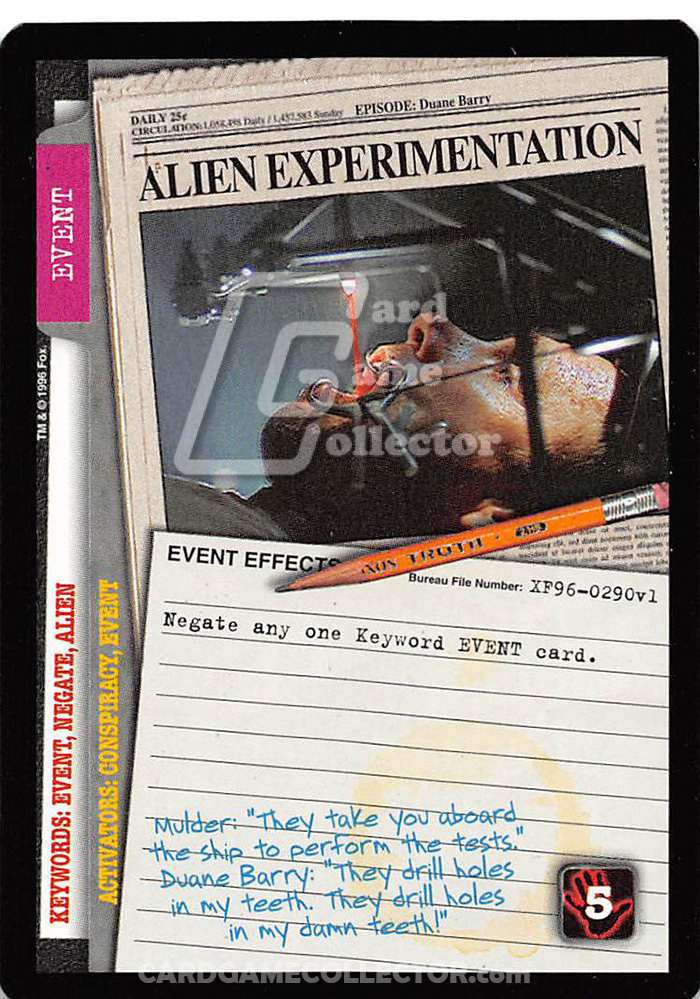 X-Files CCG: Alien Experimentation