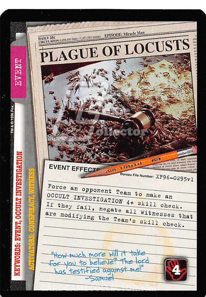 X-Files CCG: Plague Of Locusts