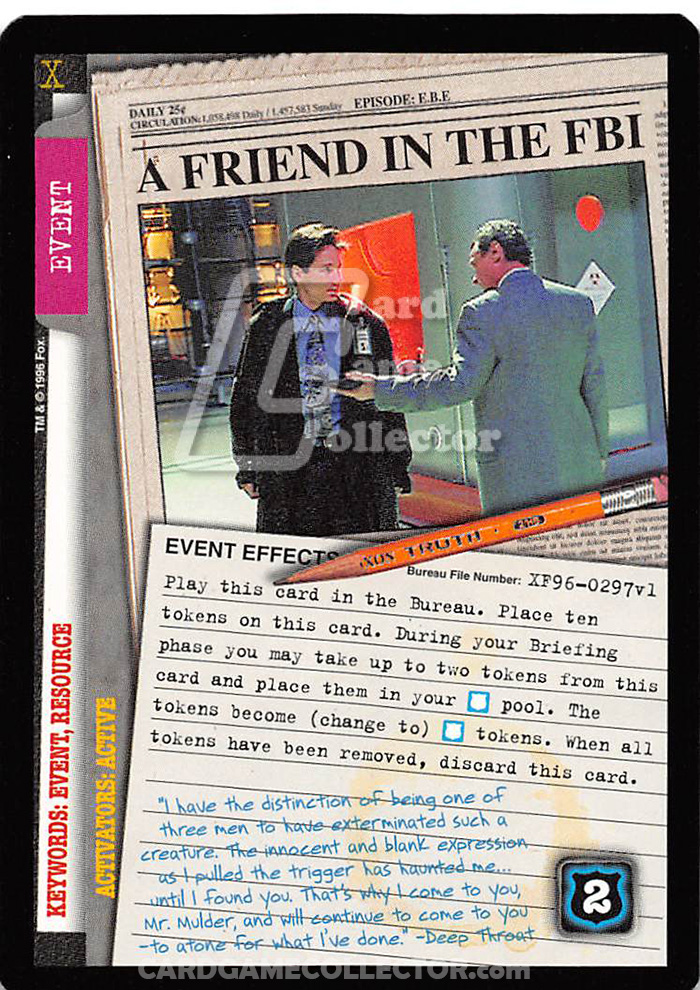 X-Files CCG: A Friend In The FBI