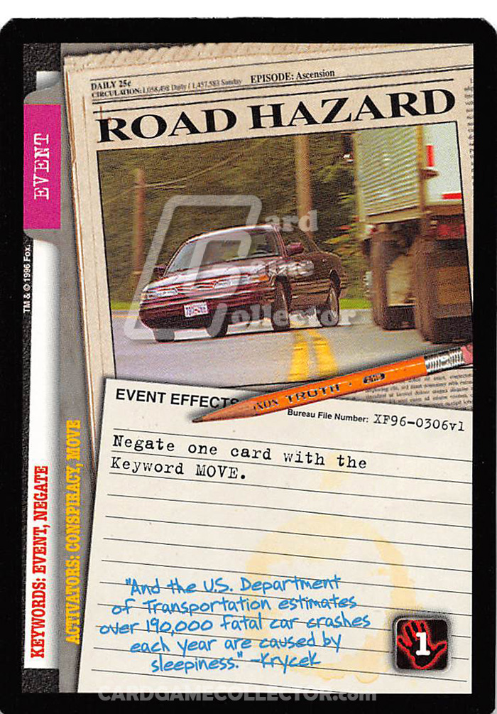 X-Files CCG: Road Hazard