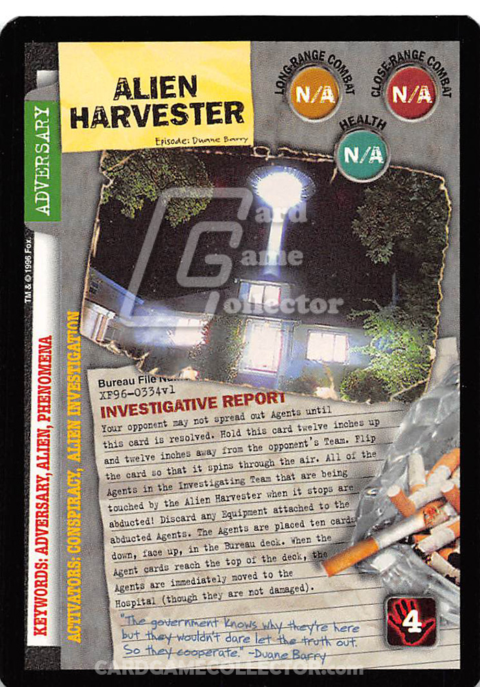 X-Files CCG: Alien Harvester