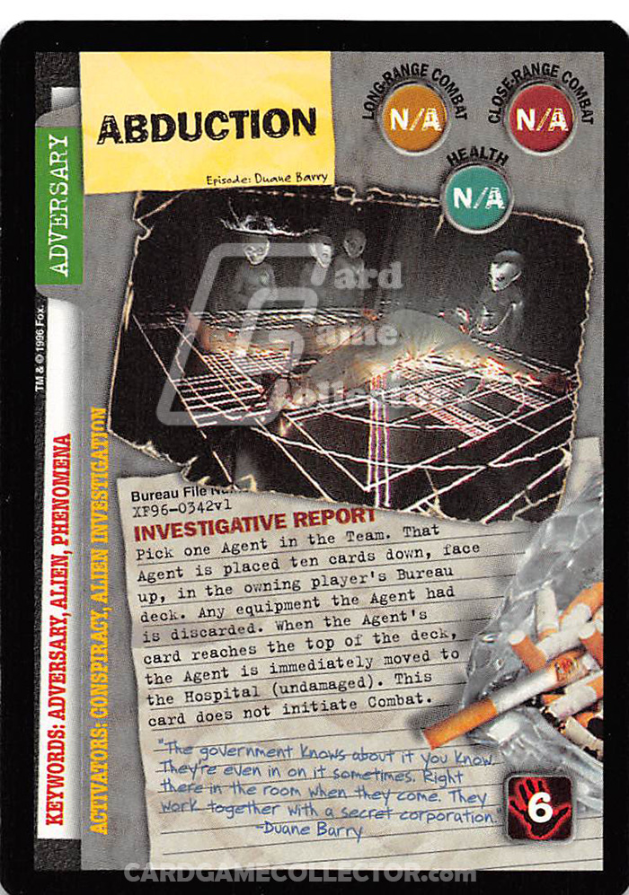 X-Files CCG: Abduction