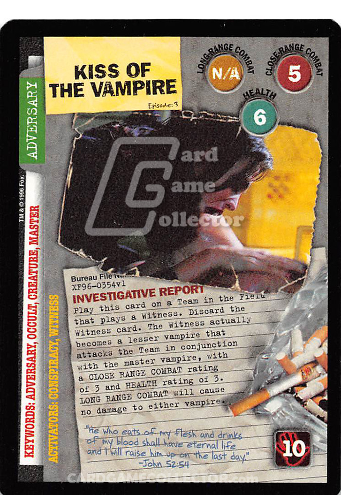 X-Files CCG: Kiss Of The Vampire
