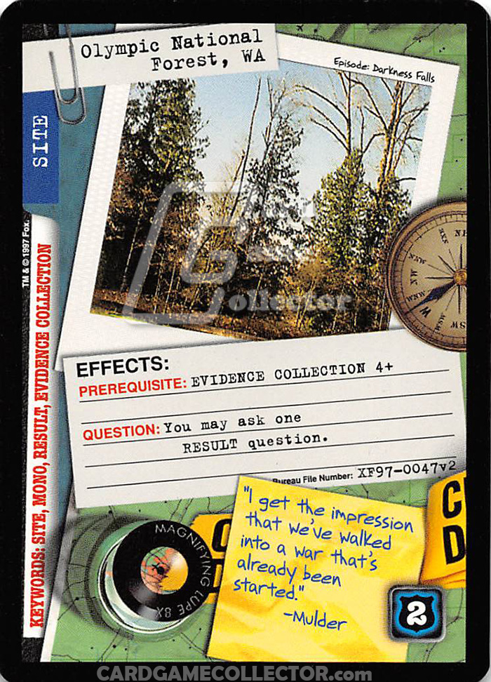 X-Files CCG: Olympic National Forest, WA.
