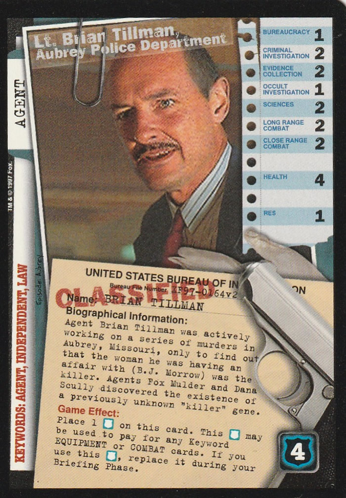 X-Files CCG: Lt. Brian Tillman, Aubry P.D.