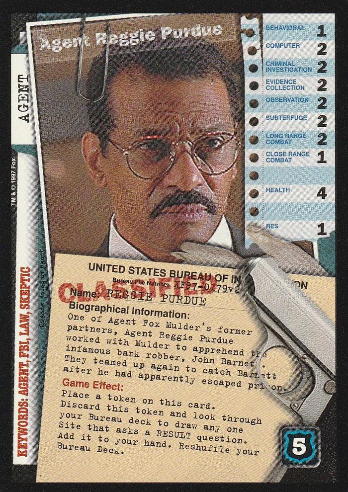 X-Files CCG: Agent Reggie Purdue