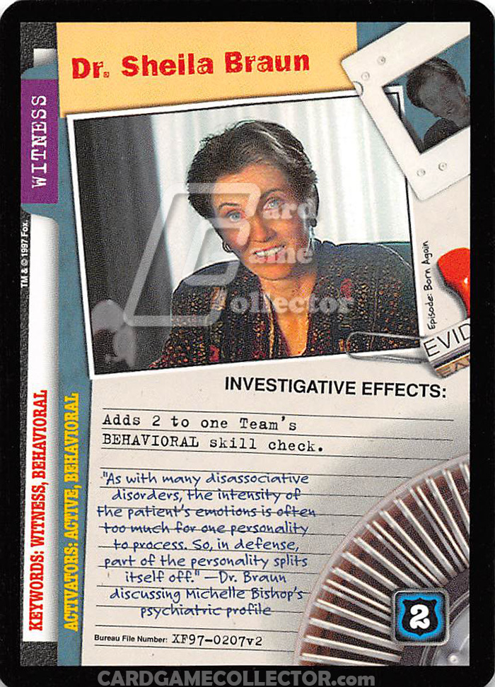 X-Files CCG: Dr. Sheila Braun