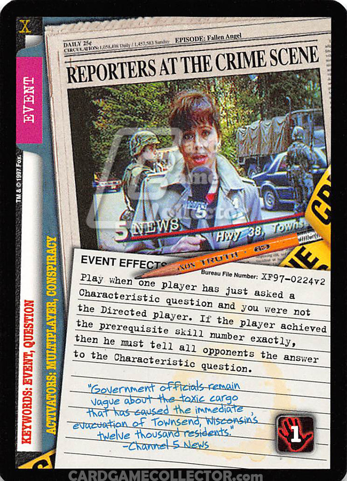 X-Files CCG: Reporters At The Crime Scene