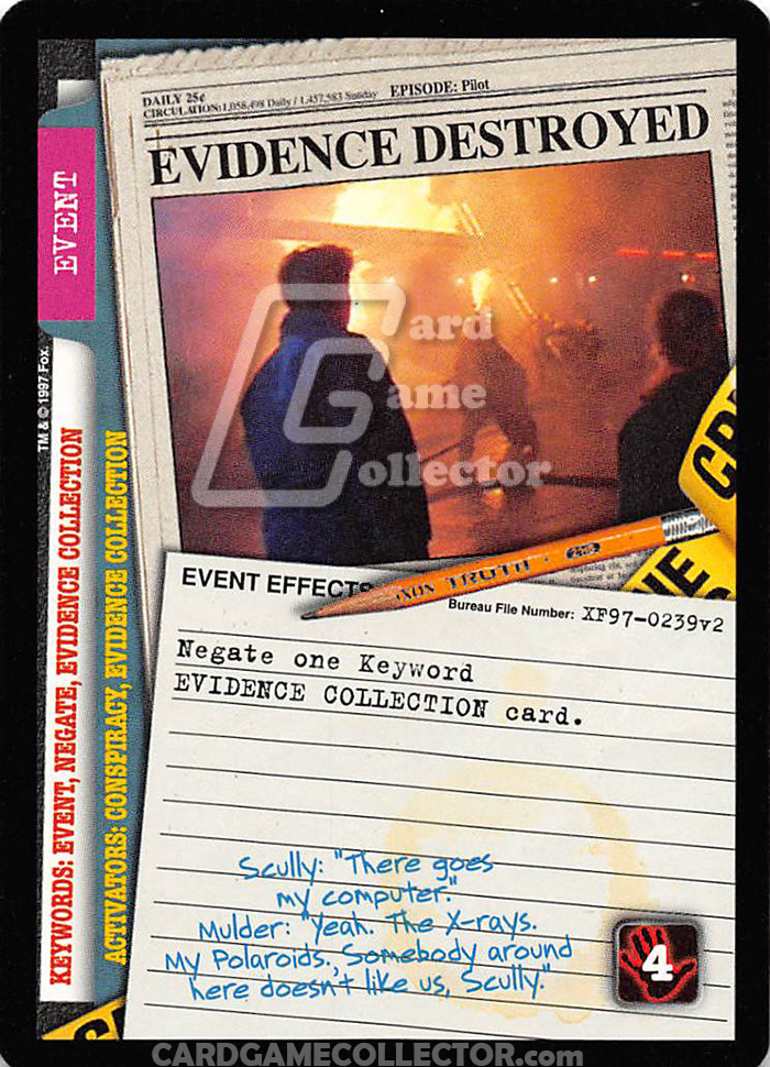 X-Files CCG: Evidence Destroyed