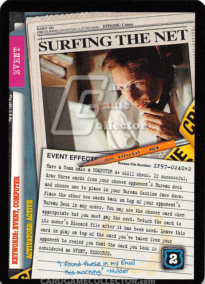 X-Files CCG: Surfing the Net