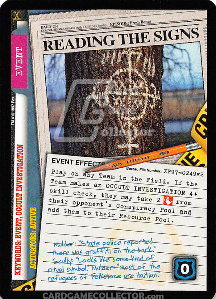 X-Files CCG: Reading The Signs