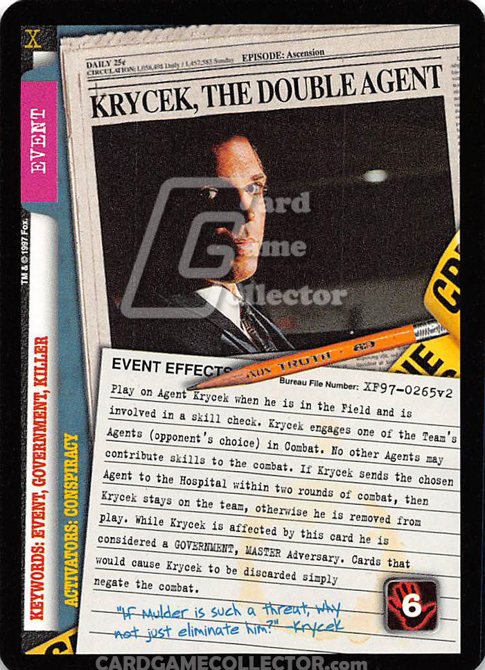X-Files CCG: Krycek, the Double Agent