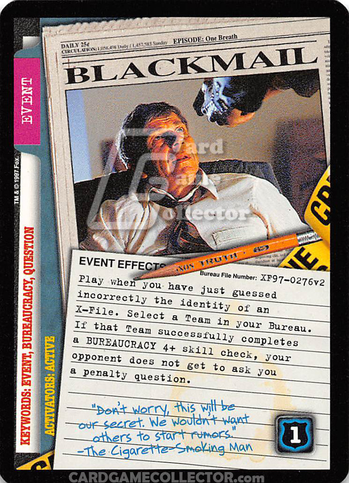 X-Files CCG: Blackmail
