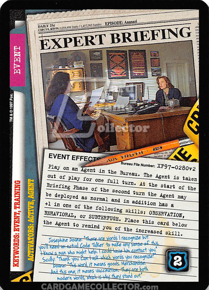 X-Files CCG: Expert Briefing