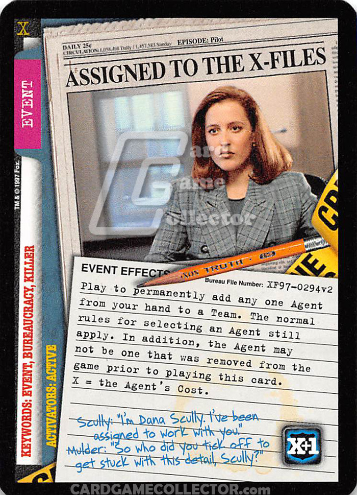 X-Files CCG: Assigned to the X-Files