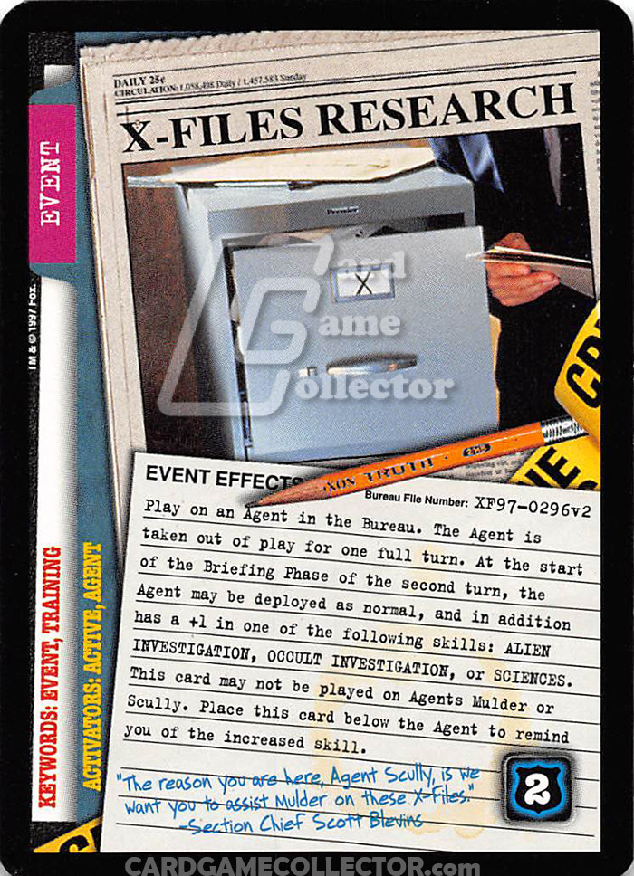 X-Files CCG: X-Files Research