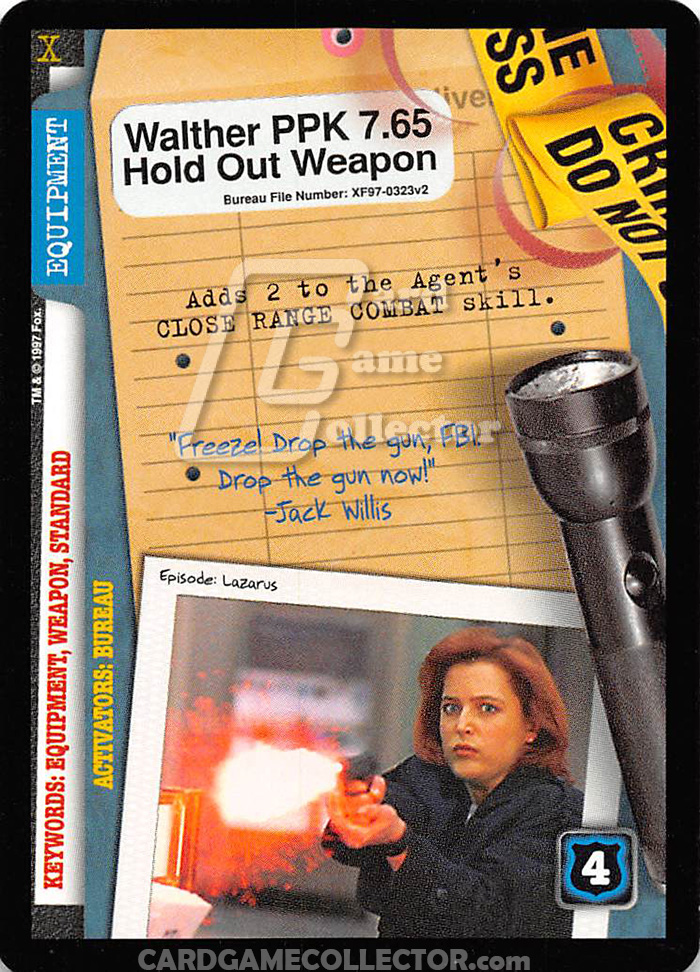 X-Files CCG: Walther PPK 7.65 Hold Out Weapon