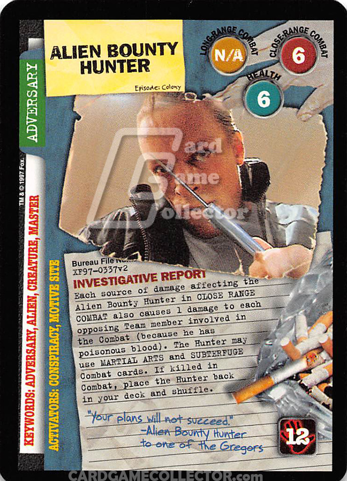 X-Files CCG: Alien Bounty Hunter