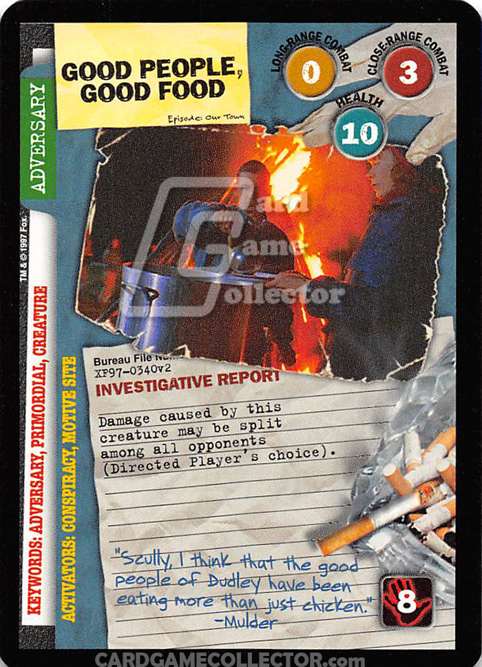 X-Files CCG: Good People, Good Food