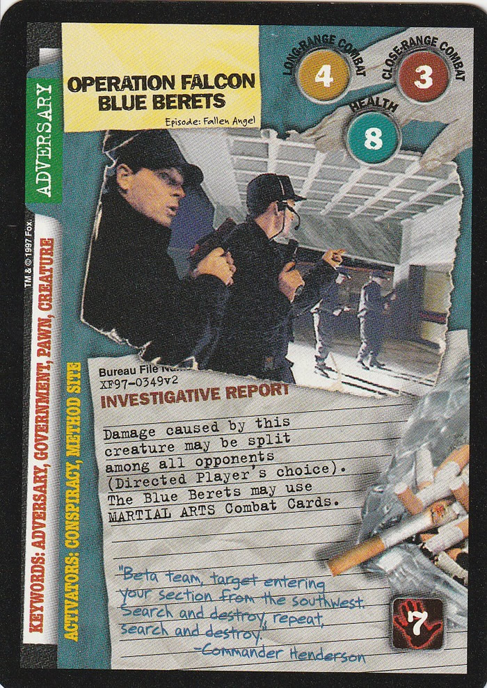 X-Files CCG: Operation Falcon Blue Berets