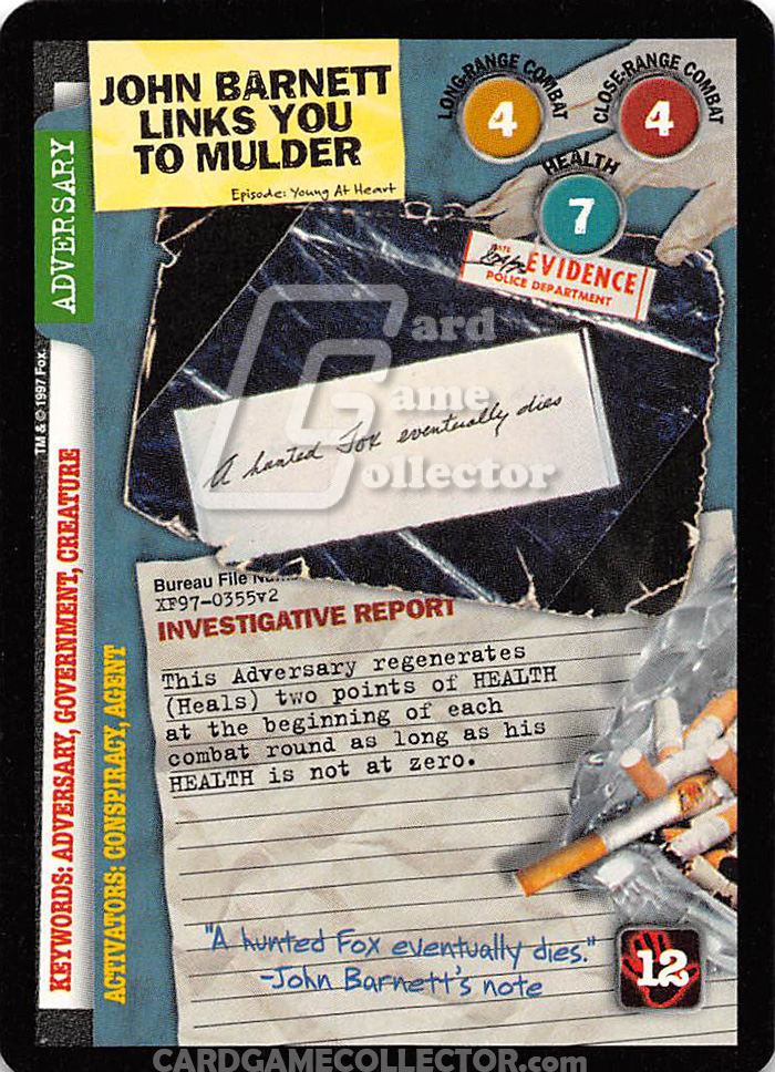 X-Files CCG: John Barnett Links You To Mulder