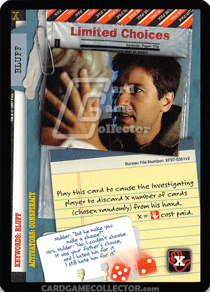 X-Files CCG: Limited Choices