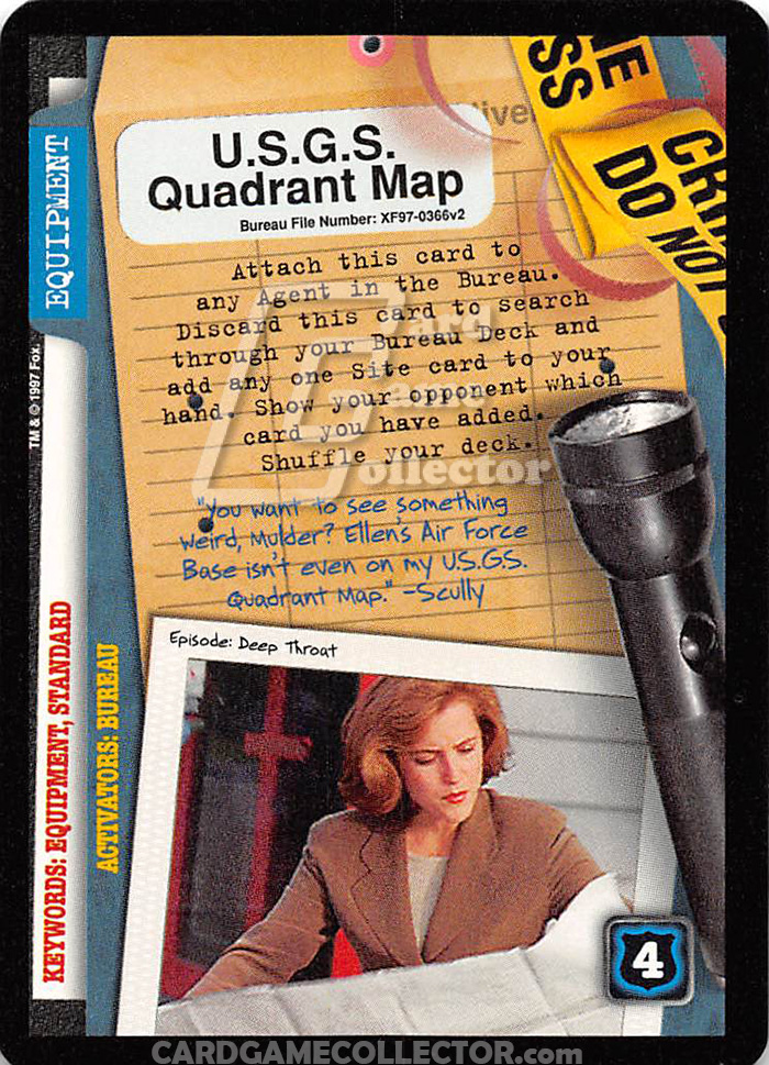 X-Files CCG: U.S.G.S. Quadrant Map