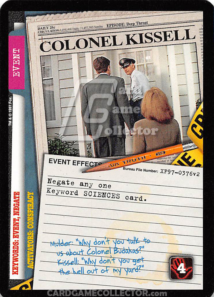 X-Files CCG: Colonel Kissell