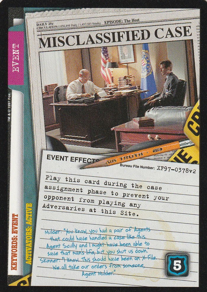X-Files CCG: Misclassified Case