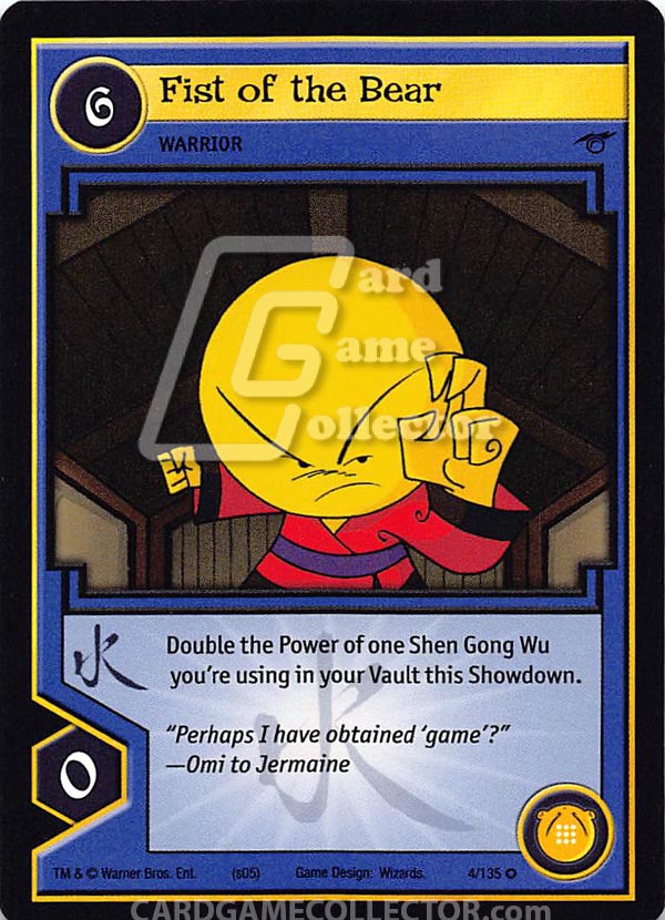 Xiaolin Showdown TCG:  Fist of the Bear