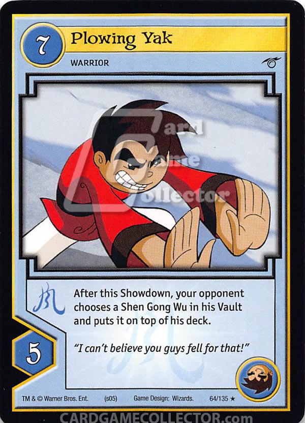 Xiaolin Showdown TCG:  Plowing Yak