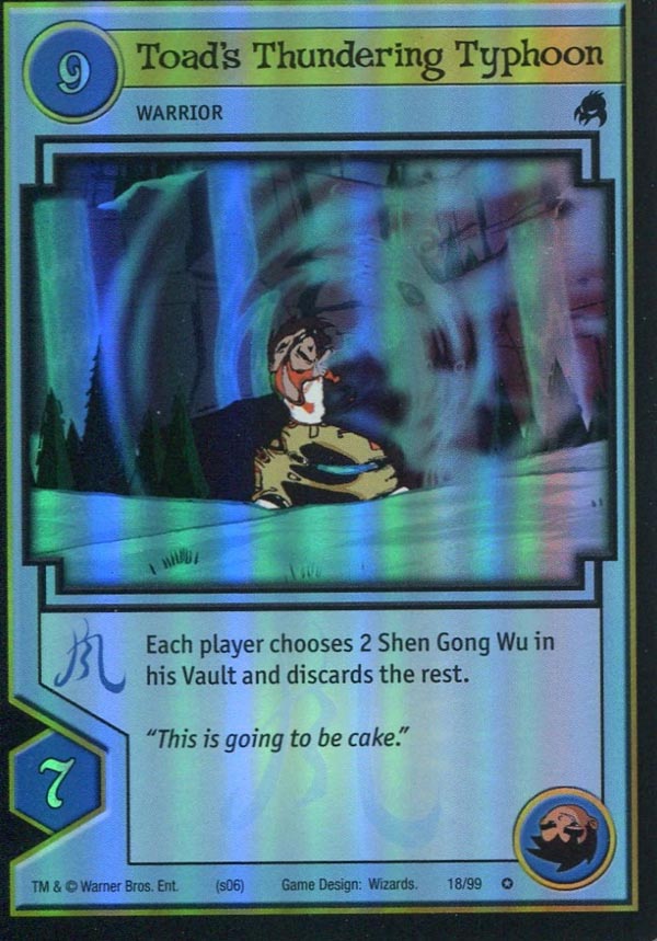 Xiaolin Showdown TCG:  Toad's Thundering Typhoon