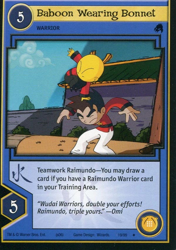 Xiaolin Showdown TCG:  Baboon Wearing Bonnet