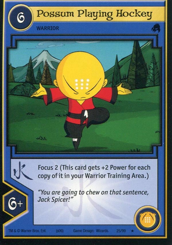 Xiaolin Showdown TCG:  Possum Playing Hockey