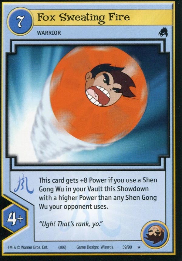 Xiaolin Showdown TCG:  Fox Sweating Fire