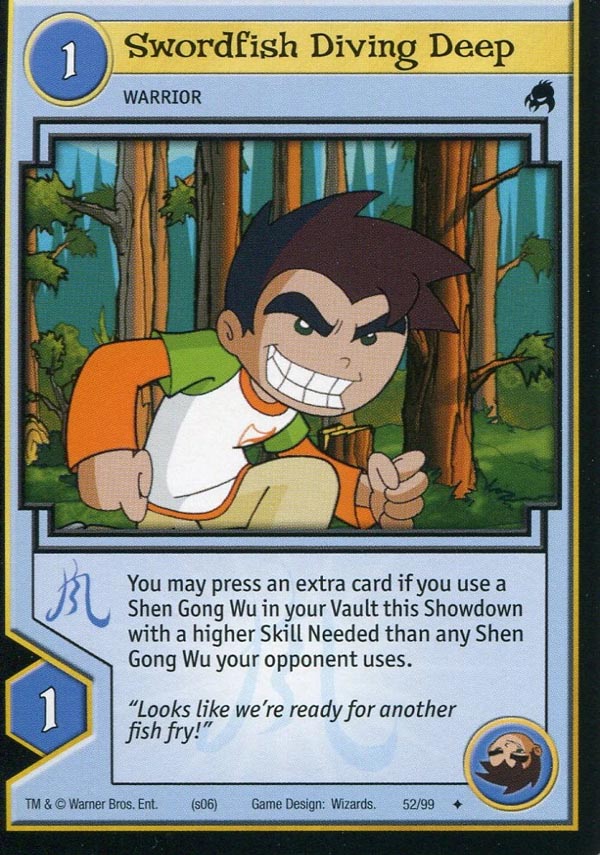 Xiaolin Showdown TCG:  Swordfish Diving Deep