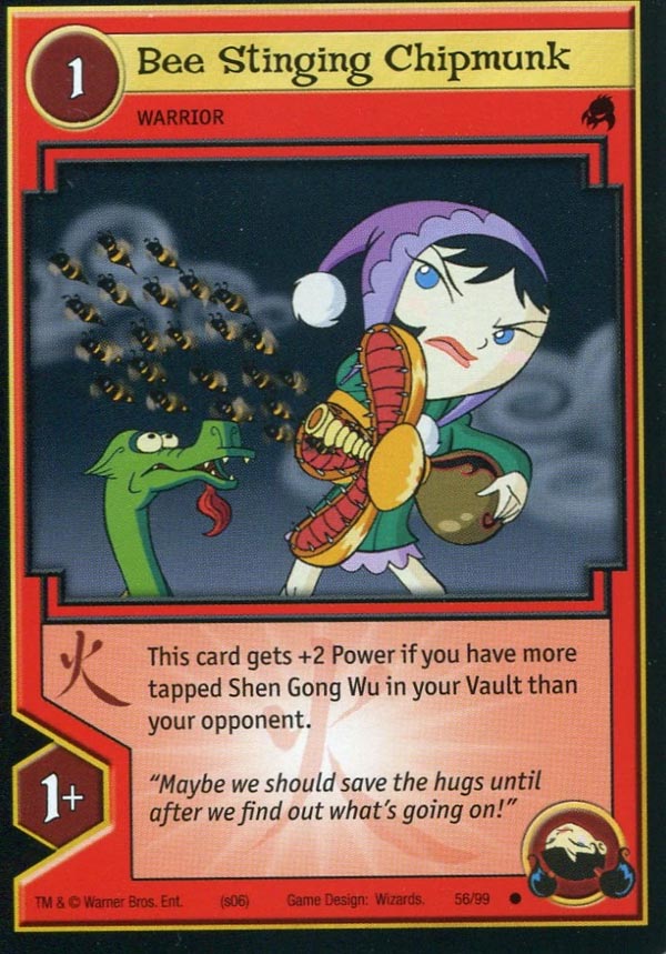 Xiaolin Showdown TCG:  Bee Stinging Chipmunk