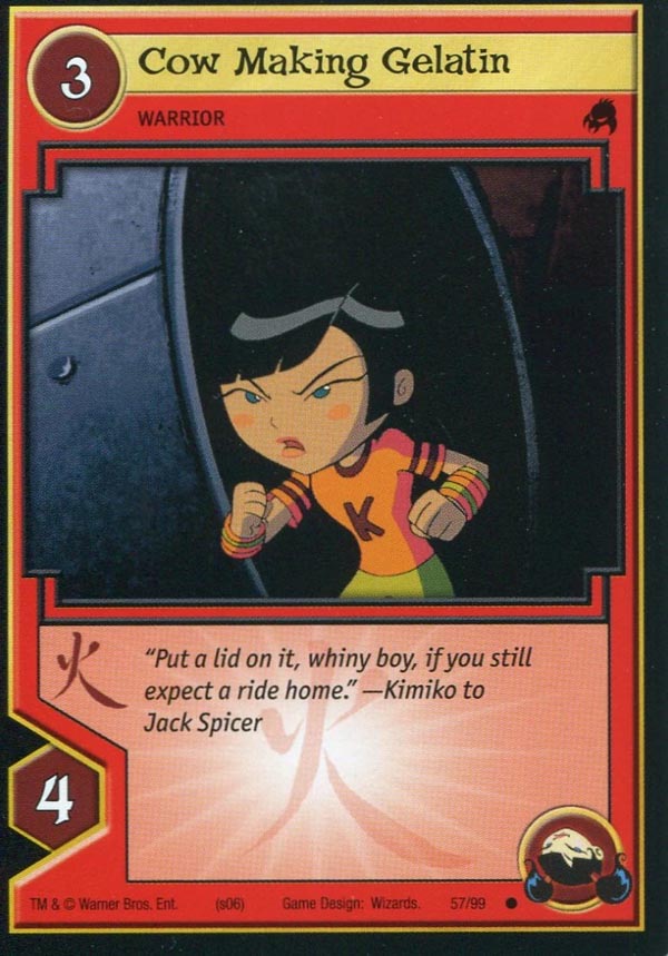 Xiaolin Showdown TCG:  Cow Making Gelatin